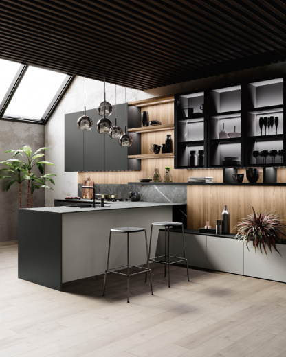 Miton Cucine Menta Grigio Medio